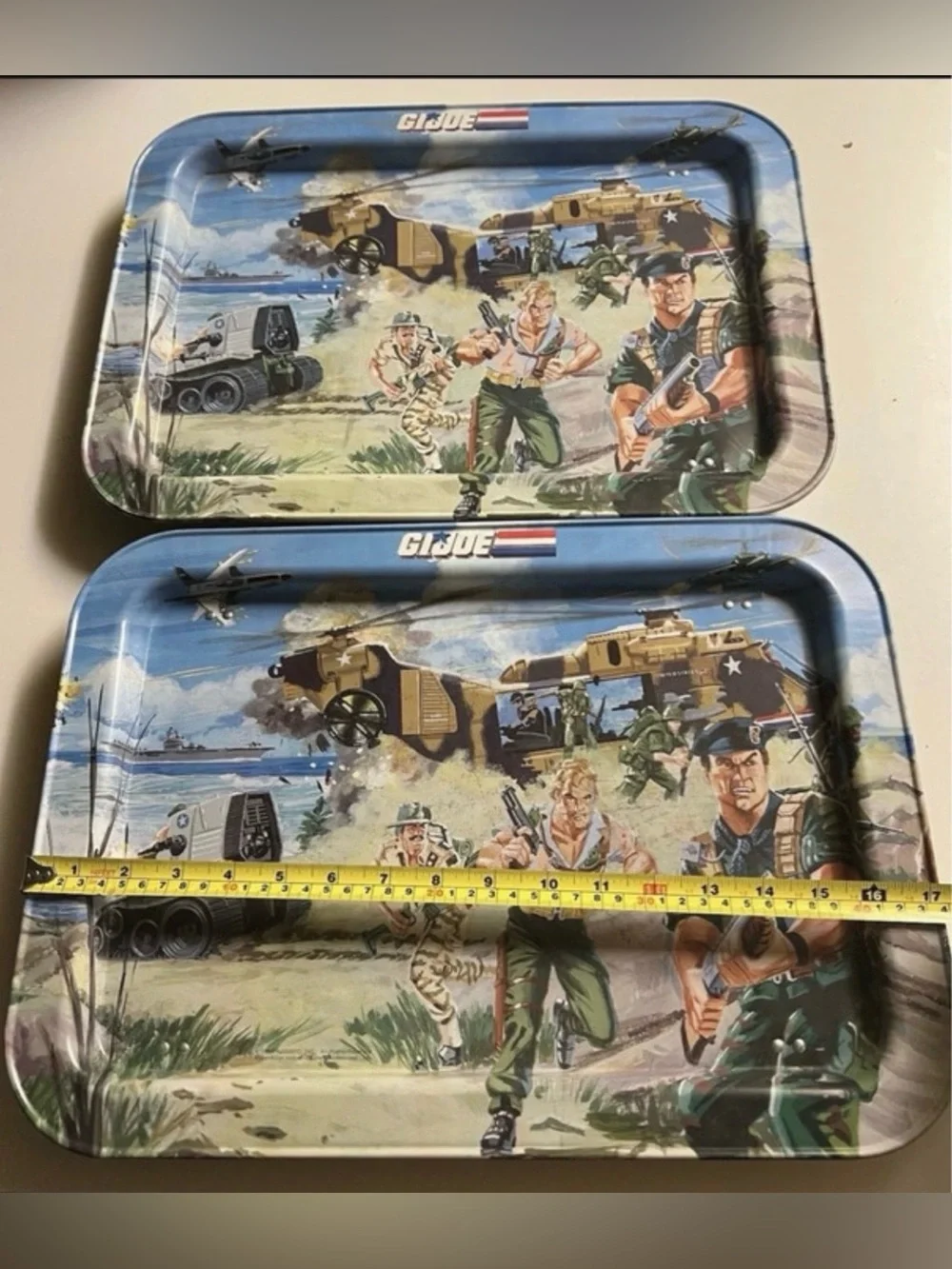 1987 Vintage Hasbro GI Joe Dinner/ Snack Trays (Set Of 2)